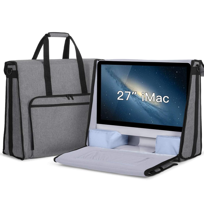 Damero Carrying Tote Bag Compatible with Apple 27" iMac Desktop Computer, Travel Storage Bag for iMac 27-inch and Other Accessories, Gray - Image 1